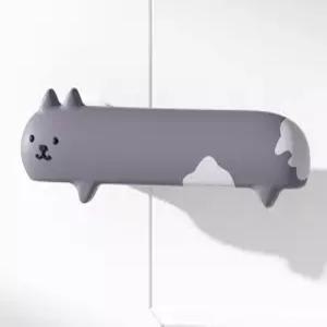 안전 고양이커버 문고리보호대 회색 현관문 2P