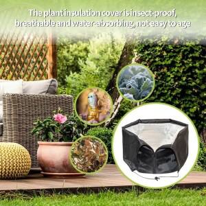 재사용 가능한 식물 보호 커버 옥스포드 천 지퍼 드로스트링 나무 뿌리 동결 방지 내구성 있는 방풍