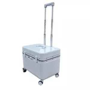 여행용 하드케이스 가로형 캐리어 18인치 무광 블랙 수하물 알루미늄