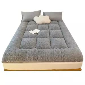 두꺼운 매트리스 토퍼 두께 접이식 돌침대 바닥 더블 싱글 수면 원룸 패드