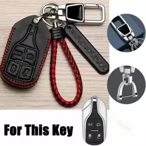 호환  마세라티 콰트로포르테 기블리 레반테용 A 가죽 자동차 리모컨 키 케이스