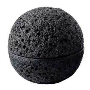 돌그릇 일반접시 뚜껑 접시 도자기 회접시 원형 현무암