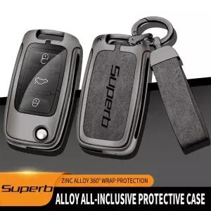 호환  Skoda Superb 1 2 3 용 아연 합금 자동차 원격 키 케이스 koda Superb 자동차 키 홀더 용 원격 제어