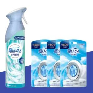 페브리즈 린넨앤스카이 강력 탈취제 165g 1개+ 화장실용 신발장용 비치형 6.3ml 3개 혼합세트
