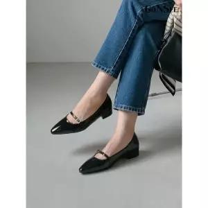 [고앤씨]여성 에나멜 슬림 메리제인 플랫 슈즈 정장 구두_P421132668