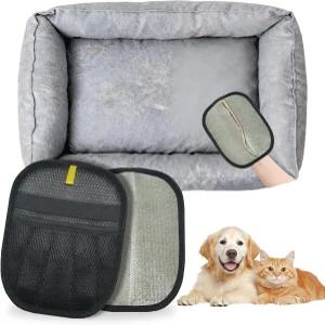 강아지와 고양이를 위한 조이내비어 반려동물 털 제거 장갑 재사용 가능 및 정전기 소파 카펫 카시트