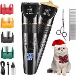 구아드 그루밍 키트 매트한 털을 위한 고양이 클 무선 면도기 긴 헤어 트리머 저소음 발 강아지를 조용한