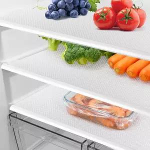 엔자묘 16개 냉장고 라이너 및 매트 세척 가능 유리 선반용 찬장 캐비닛 서랍 주방 액세서리 정리클리어
