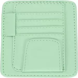 파티킬 1개 자동차 선바이저 정리함 선글라스 카드 펜 운전면허증 액세서리용 6.1 x 4.9 인치 PU 가죽 차량