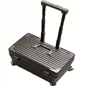 승무원캐리어 기내용 위로열리는 캐리어 하드케이스 위로 알루미늄 비즈니스 카메라 블랙