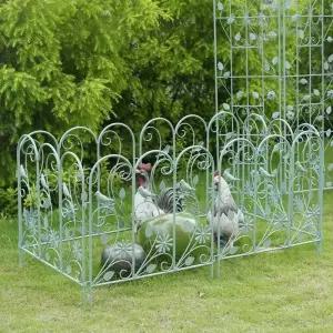 화단 정원 울타리 펜스 땅꽂이 경계 낮은 철제 목재 야외