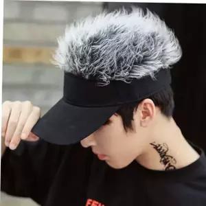 선바이저 가발 일체형 캡모자 헤어스타일 파티 패션용품