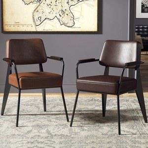 빈티지 식탁의자 카페 바 클린바 식음용 팔걸이 의자 인더스트리 스타일 캐주얼 테이블 조합