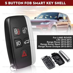 OEM 스마트 카 키 셸 케이스 5 버튼 랜드 로버 레인지 이보크 디스커버리 4 스포츠 프리랜더 재규어 XFL XE