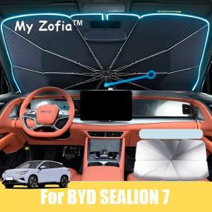 호환상품 자동차 앞 유리 햇빛가리개 접이식 우산 전면 단열 액세서리 BYD Sealion 7 Sea Lion 07 EV 2024