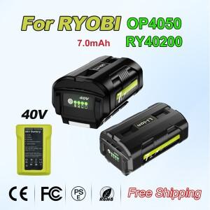 7.0Ah 라이오비 OP4050 배터리 리튬이온 40v 교체 OP4050/Ry40200 OP4026 RY40430용