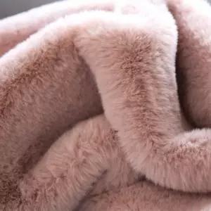 부드러운 인조 토끼털 담요 이불 따뜻한 소파