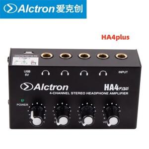 Alctron HA4plus 4채널 스테레오 미니 소형 헤드폰 앰프 USB 인터페이스 전원 녹음 스튜디오 분배기