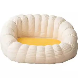 빈백소파 원룸 공간활용 1인용 집들이선물 발판 수면 의자 베이지 안락 2인