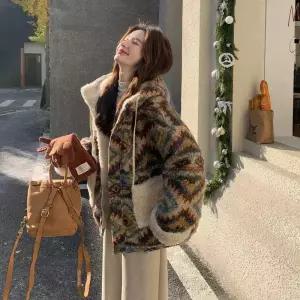 울 러블리한 여자코트 모피 벌 코트 컬러의 두 원템1