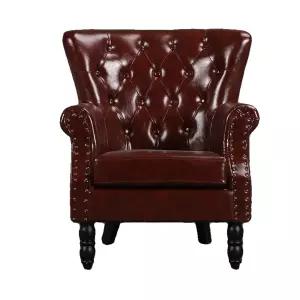 엔틱쇼파 윙체어 가죽 클래식 소파 거실 의자 다크그린 일인 인테리어 앤틱