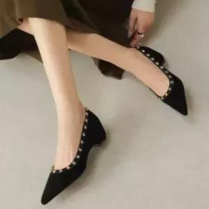 여성 통근화 슈즈 스틸레토 럭셔리 펌프스 빅사이즈 플랫 ST5