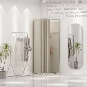 커튼 매장 가림막 간이탈의실 선반 스탠드형 옷가게