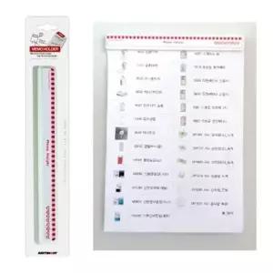 [문구] 메모홀더210 부착식 메모꽂이 메모클립 5매입