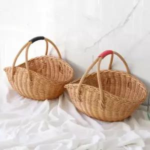 [텐바이텐]라탄 컬러 핸들 피크닉 바구니 - 2color