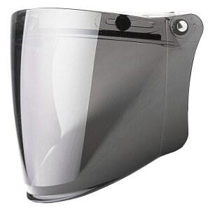 3-스냅 플립 업 모터사이클 하프 오픈 페이스 헬멧용 풀 쉴드 바이저 (가벼운 연기)