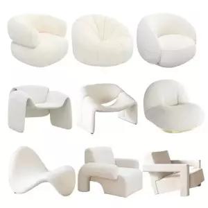 패브릭 쇼파 부클레소파 암체어 조약돌 1인 라운지 1인용