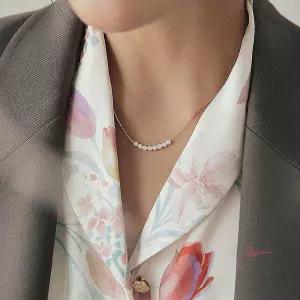 담수진주 도금 심플 연장 18K 길이조절 골드yza064