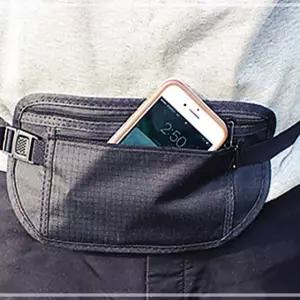 수납 보관 여권 허리 블랙 가방 카드 남녀공용 KWBFE9CA