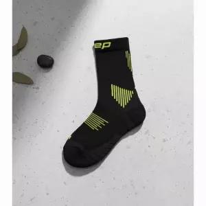 CEP 코어 런 미드컷 삭스 V5 여성 러닝 양말 마라톤 스포츠 중목 블랙 라임