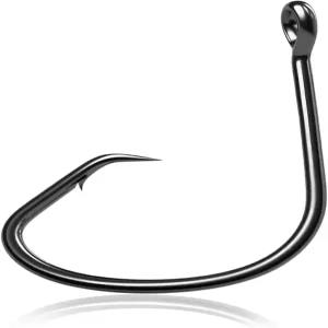 낚시 서클 줄무늬 바베드 소금물 메기 갭 훅 라이브 니켈/와이드 오프셋 미끼 물고기 농어용 블랙