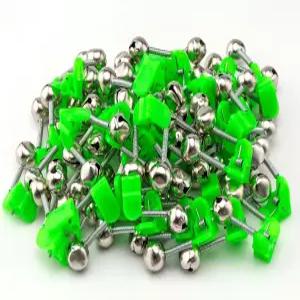 Famge 46개 플라스틱 낚싯대 클립 야간 물고기 물림 미끼 경고 표시기 듀얼 경보 벨 포함