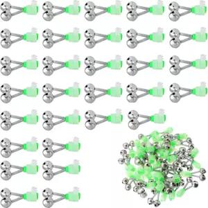 웨일리티 낚시 벨 30팩 낚싯대용 물고기 물림 미끼 경보 트윈 야간 클립 얼음