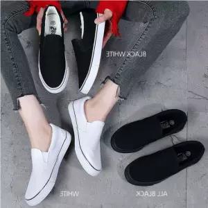 여성 남성 데일리템 발편한 신발 블랙화이트 슬립온 남자슬립온 슬립온 남성스니커즈