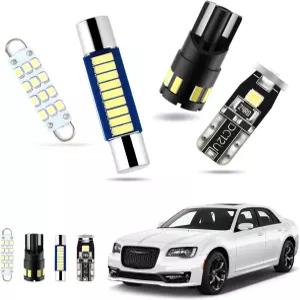 크라이슬러300300C20202용 이글 인테리어 자동차 조명 7 키트 화이트 LED 전구 초밝은 6000K + 설치 도구