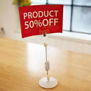 [문구/오피스] 홀더 안내 10개 매장 명함 메모 정보 쇼클립 메모지 꽂이 상품 반달집게