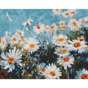 (힘찬)하모니아트 보석십자수 40x50 데이지DIY 비즈 큐빅 풍경 패키지 공예 취미