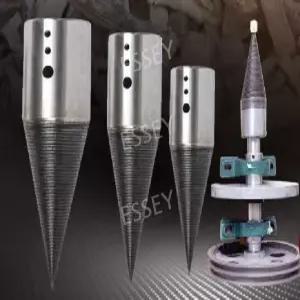 장작 도구 직경 분할 콘 목재 도끼 톱 스크류 쪼개기 드릴 보어