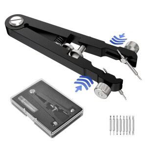 프리조이 워치 스프링 바 플라이어 툴 키트, 6825 트위저 툴, 내구성이 뛰어난 8개의 합금 스틸 핀 시계 손목 밴드 스트랩 제거 수리 세트