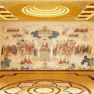 부처님벽화 설법 절벽지 배경 법당 신당벽지 불교용품 불교인테리어