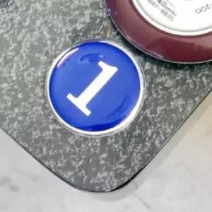 [문구] 파랑 1-50 원형 번호스티커 숫자안내판 테이블번호판 원형번호판