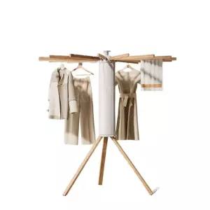 빨래건조대 문어 가정용 베란다 건조대 원룸 우드 실내