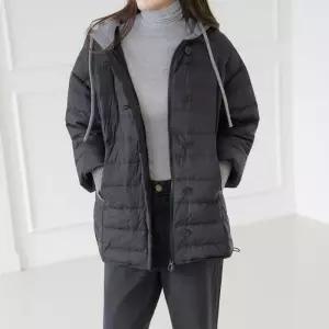 [마담4060]엄마옷 마담4060 모던베이직 라이트오리털패딩후드 데일리 중년여성 점퍼-R