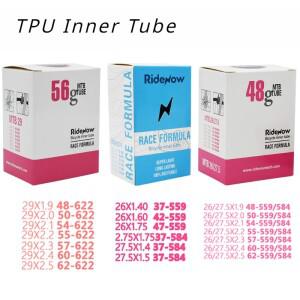 Ridenow 초경량 자전거 TPU 내부 튜브 26 /27.5 /29 인치 MTB 타이어 프랑스어 밸브 45MM 더 내구성이 뛰어