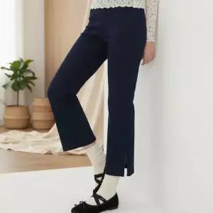 [하프클럽/]여성용 좋은 나팔 하이웨스트 트임 슬랙스