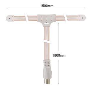 75옴 FM 다이폴 안테나 PAL 수컷 커넥터 가정용 호환 테이블탑 스테레오 사운드 라디오 수신기 튜너
